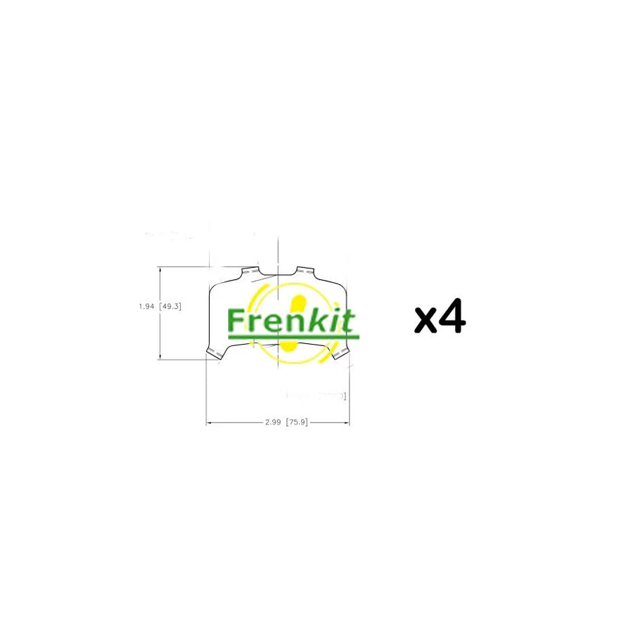 Frenkit 940018 Anti-Squeal Foil, Brake Pad (Back Plate)