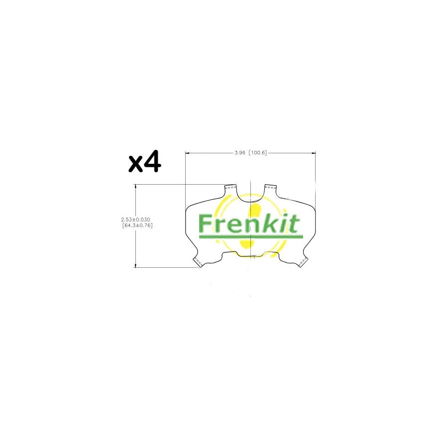 Frenkit 940070 Anti-Squeal Foil, Brake Pad (Back Plate)