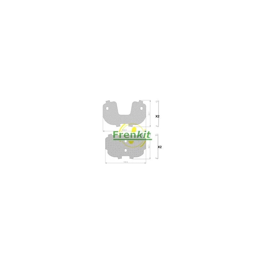 Frenkit 940112 Anti-Squeal Foil, Brake Pad (Back Plate) For Fiat Croma