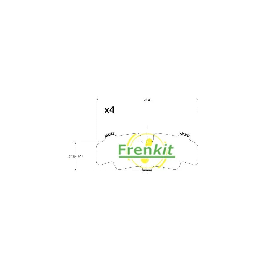 Frenkit 940336 Anti-Squeal Foil, Brake Pad (Back Plate)
