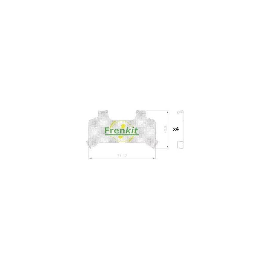 Frenkit 940528 Anti-Squeal Foil, Brake Pad (Back Plate)