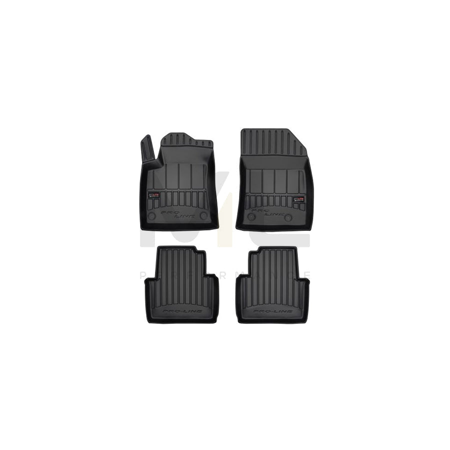 FROGUM 3D408043 Floor mat set for CITROﾃ起 C3 Aircross II (2R, 2C) Elastomer, Front and Rear, Quantity: 4, Black