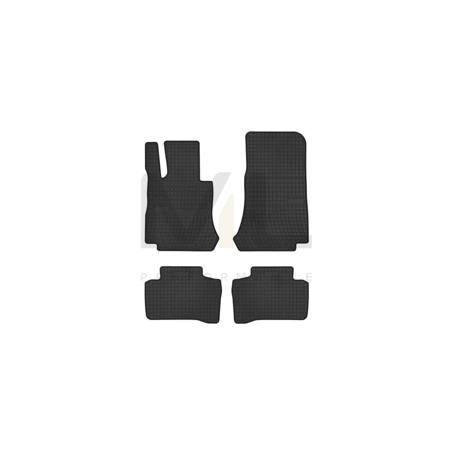FROGUM 401938 Floor mat set suitable for MERCEDES-BENZ GLS (X166) Elastomer, Front and Rear, Quantity: 4, Black