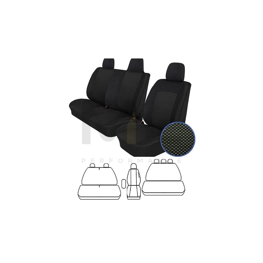 FROGUM S-/49_T06 Car seat cover Black, Front and Rear, (LHD)