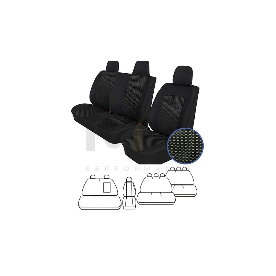 FROGUM S-/56_T06 Car seat cover Black, Front and Rear, (LHD)