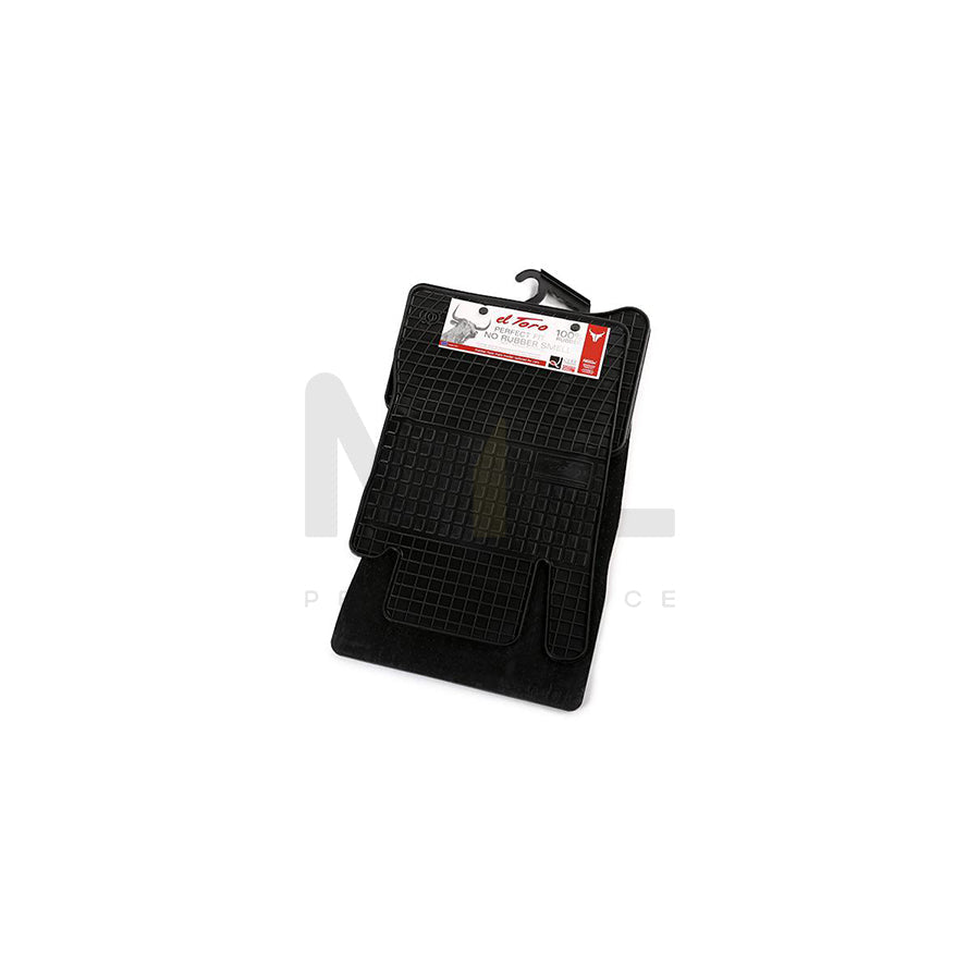 FROGUM Tailored 0780 Floor mat set Elastomer, Front and Rear, Quantity: 4, Black, (LHD)