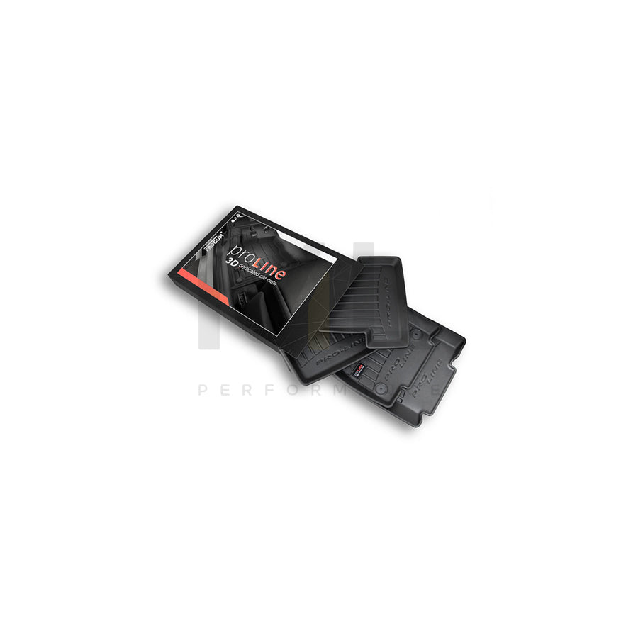 FROGUM Tailored 3D400054 Floor mat set for TESLA Model X (5YJX) Elastomer, Front, Quantity: 2, Black, (LHD)