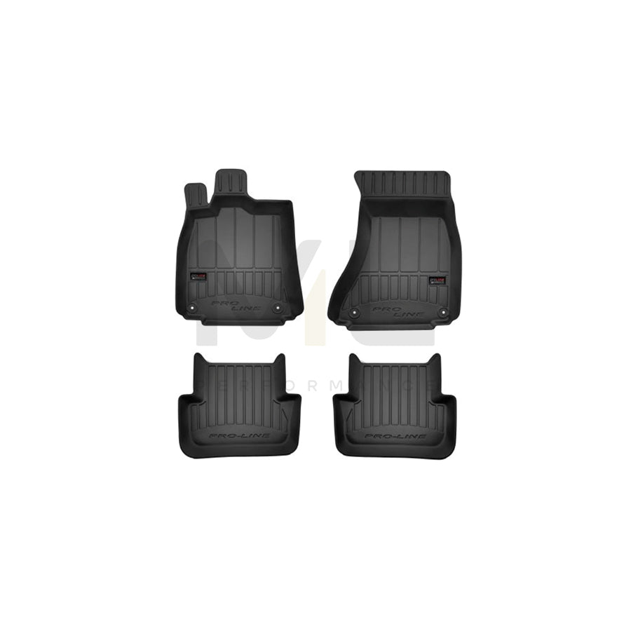 FROGUM Tailored 3D407114 Floor mat set for AUDI A4 Elastomer, Front and Rear, Quantity: 4, Black, (LHD)