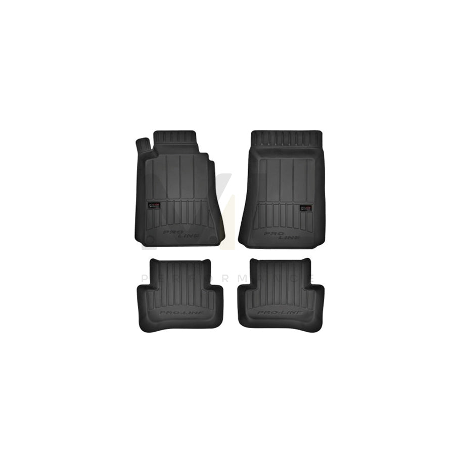 FROGUM Tailored 3D407206 Floor mat set suitable for MERCEDES-BENZ C-Class Saloon (W203) Elastomer, Front and Rear, Quantity: 4, Black, (LHD)
