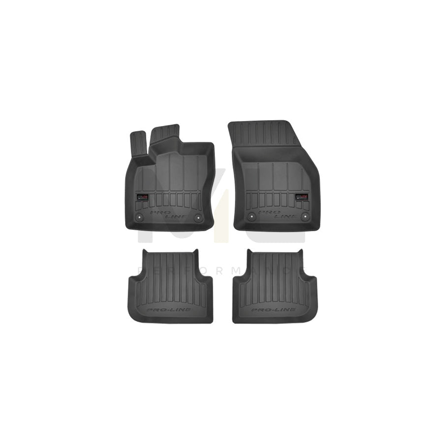 FROGUM Tailored 3D407343 Floor mat set for VW Tiguan II (AD1) Elastomer, Front and Rear, Quantity: 4, Black, (LHD)
