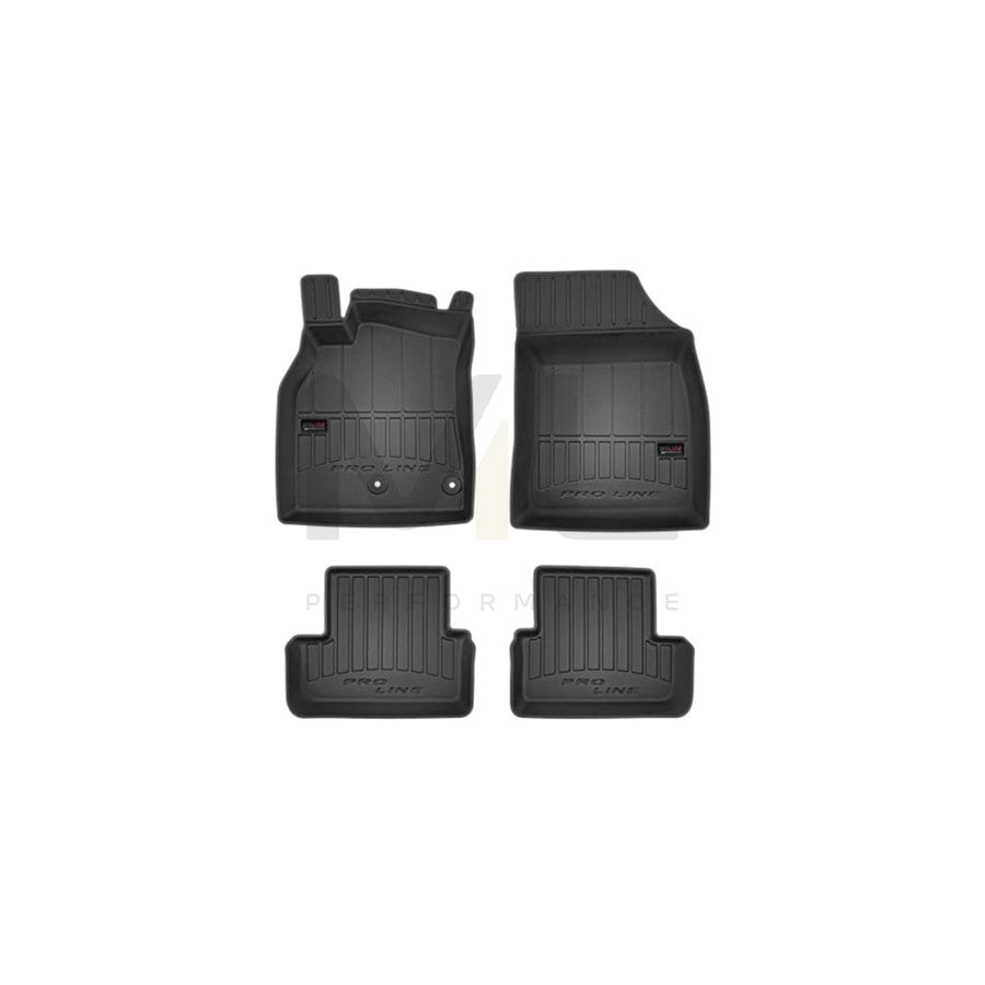 FROGUM Tailored 3D407381 Floor mat set for RENAULT MEGANE Elastomer, Front and Rear, Quantity: 4, Black, (LHD)