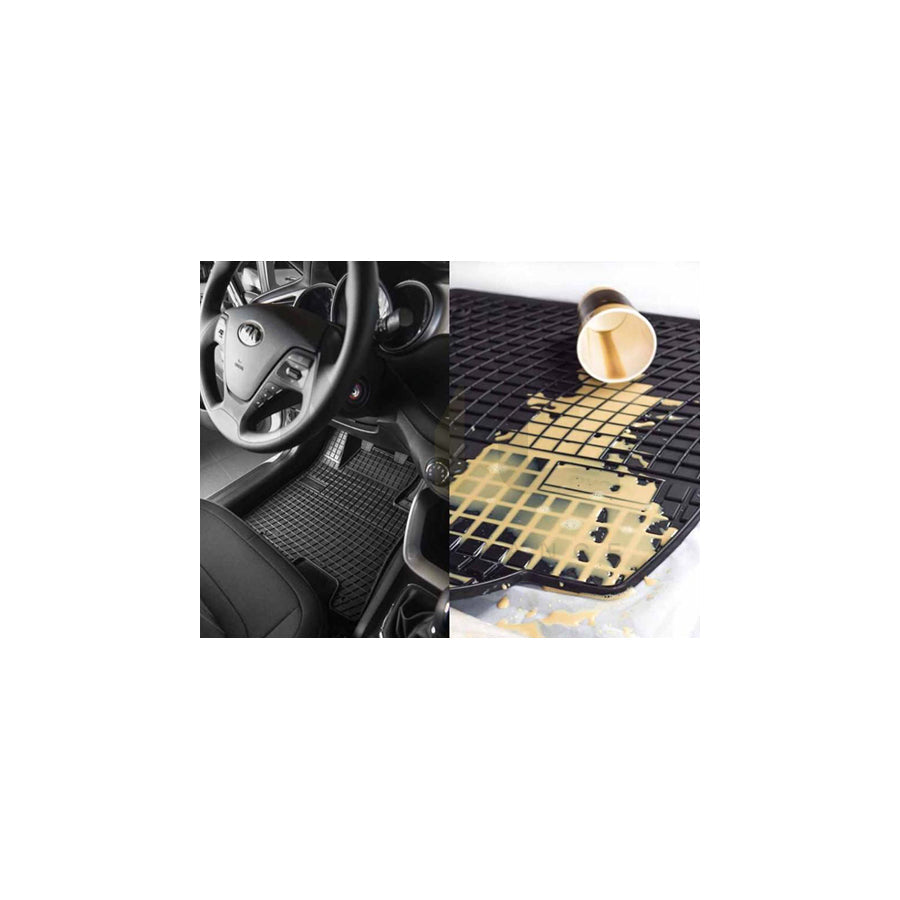 FROGUM Tailored 410015 Floor mat set for SUZUKI Jimny IV Off-Road (A6G) Elastomer, Front and Rear, Quantity: 4, Black, (LHD)