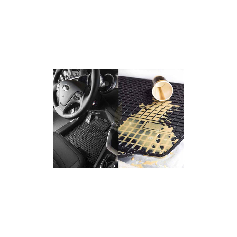 FROGUM Tailored 410657 Floor mat set Elastomer, Front and Rear, Quantity: 4, Black, (LHD)