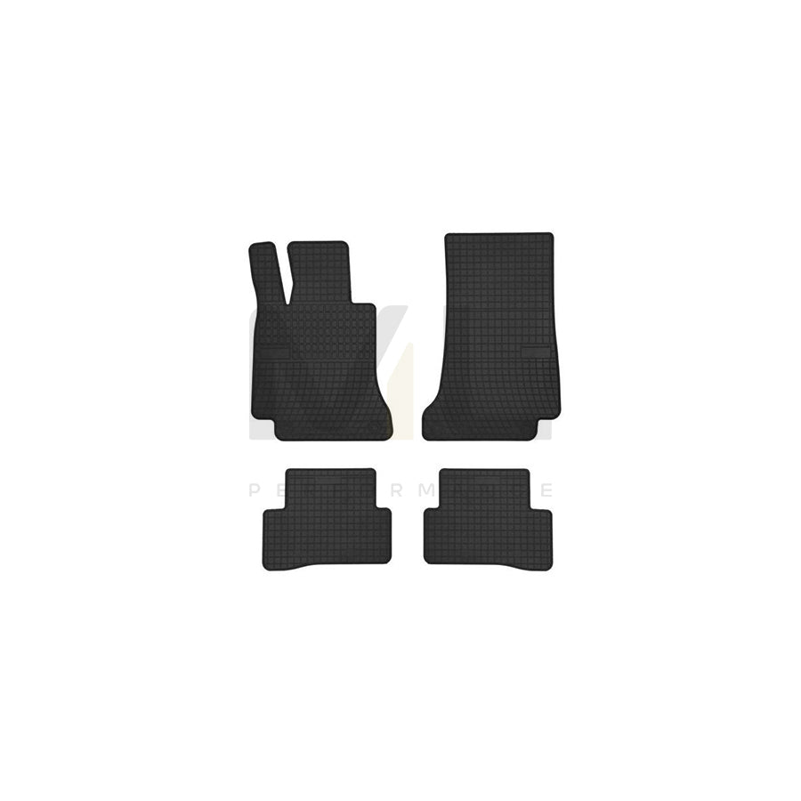 FROGUM Tailored 547327 Floor mat set suitable for MERCEDES-BENZ C-Class Saloon (W205) Elastomer, Front and Rear, Quantity: 4, Black, (LHD)