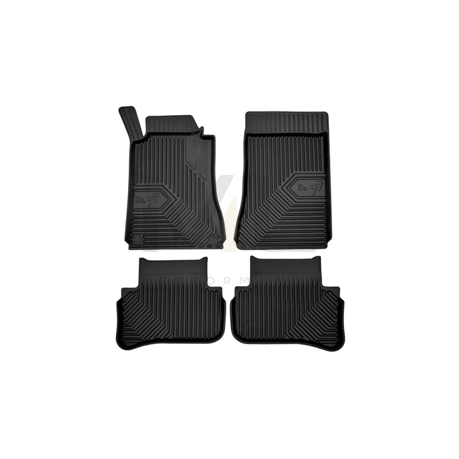 FROGUM Tailored 77407206 Floor mat set suitable for MERCEDES-BENZ C-Class Saloon (W203) Elastomer, Front and Rear, Quantity: 4, Black, (LHD)