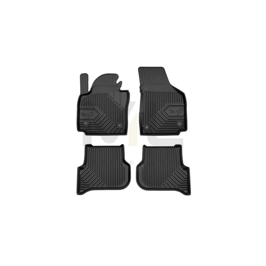 FROGUM Tailored 77407244 Floor mat set for SEAT Altea (5P1) Elastomer, Front and Rear, Quantity: 4, Black, (LHD)