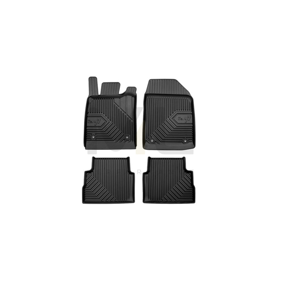 FROGUM Tailored 77407312 Floor mat set for OPEL VECTRA Elastomer, Front and Rear, Quantity: 4, Black, (LHD)