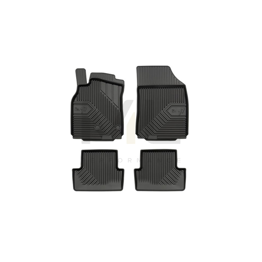 FROGUM Tailored 77407381 Floor mat set for RENAULT MEGANE Elastomer, Front and Rear, Quantity: 4, Black, (LHD)