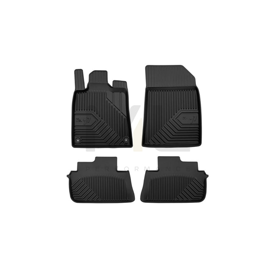 FROGUM Tailored 77407497 Floor mat set for PEUGEOT 407 Elastomer, Front and Rear, Quantity: 4, Black, (LHD)