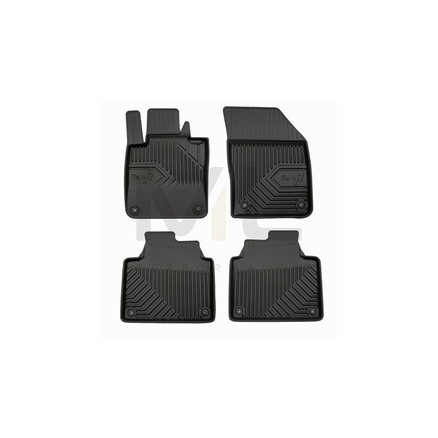 FROGUM Tailored 77408081 Floor mat set Elastomer, Front and Rear, Quantity: 4, Black, (LHD)