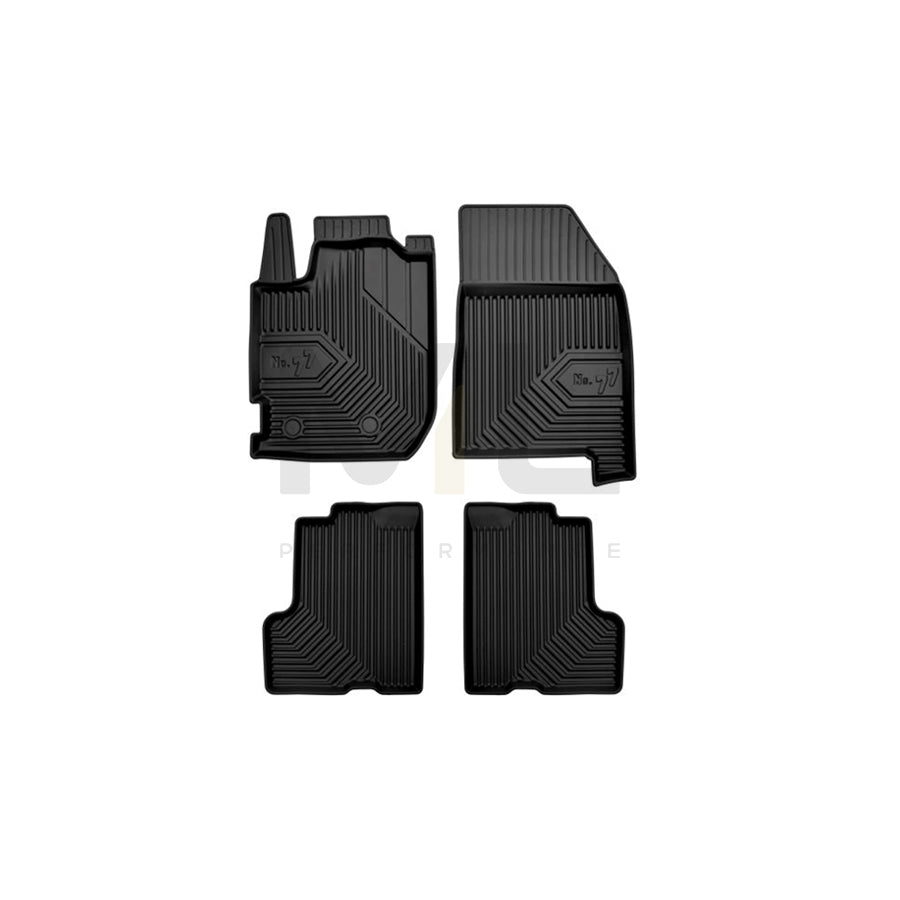 FROGUM Tailored 77408258 Floor mat set for DACIA Duster II Elastomer, Front and Rear, Quantity: 4, Black, (LHD)