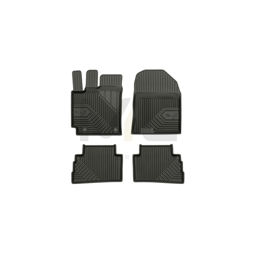 FROGUM Tailored 77408456 Floor mat set for HYUNDAI KONA Elastomer, Front and Rear, Quantity: 4, Black, (LHD)
