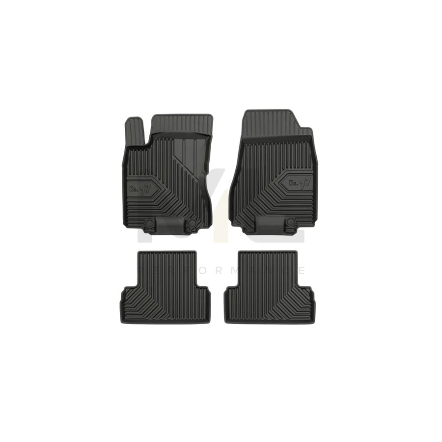 FROGUM Tailored 77408531 Floor mat set for NISSAN X-Trail (T31) Elastomer, Front and Rear, Quantity: 4, Black, (LHD)