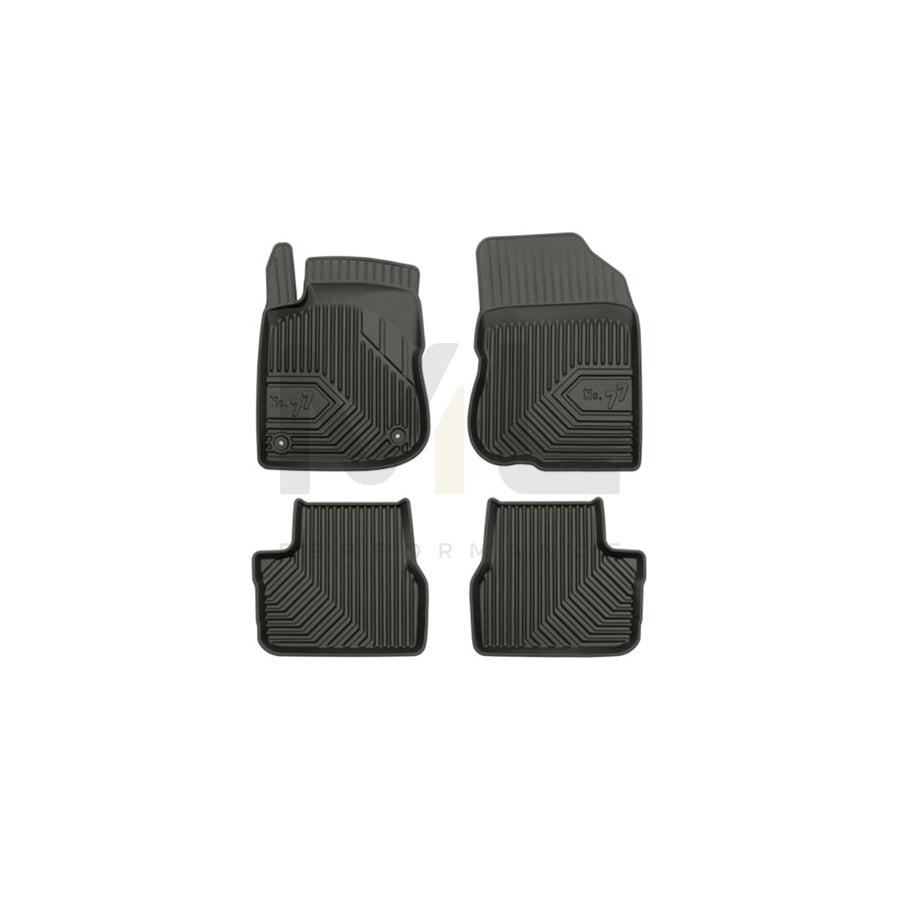 FROGUM Tailored 77408753 Floor mat set for PEUGEOT 208 I Hatchback (CA_, CC_) Elastomer, Front and Rear, Quantity: 4, Black, (LHD)