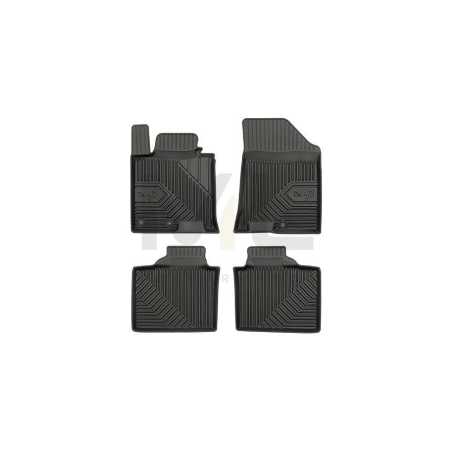 FROGUM Tailored 77409194 Floor mat set for HYUNDAI i40 Elastomer, Front and Rear, Quantity: 4, Black, (LHD)