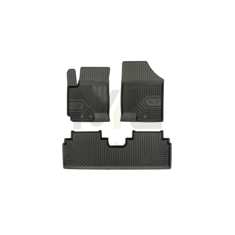 FROGUM Tailored 77409590 Floor mat set Elastomer, Front and Rear, Quantity: 3, Black, (LHD)