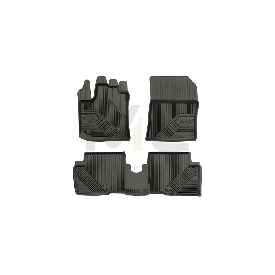 FROGUM Tailored, No.77 77408197 Floor mat set for DACIA Lodgy (JS_) Elastomer, Front and Rear, Quantity: 3, Black, (LHD)