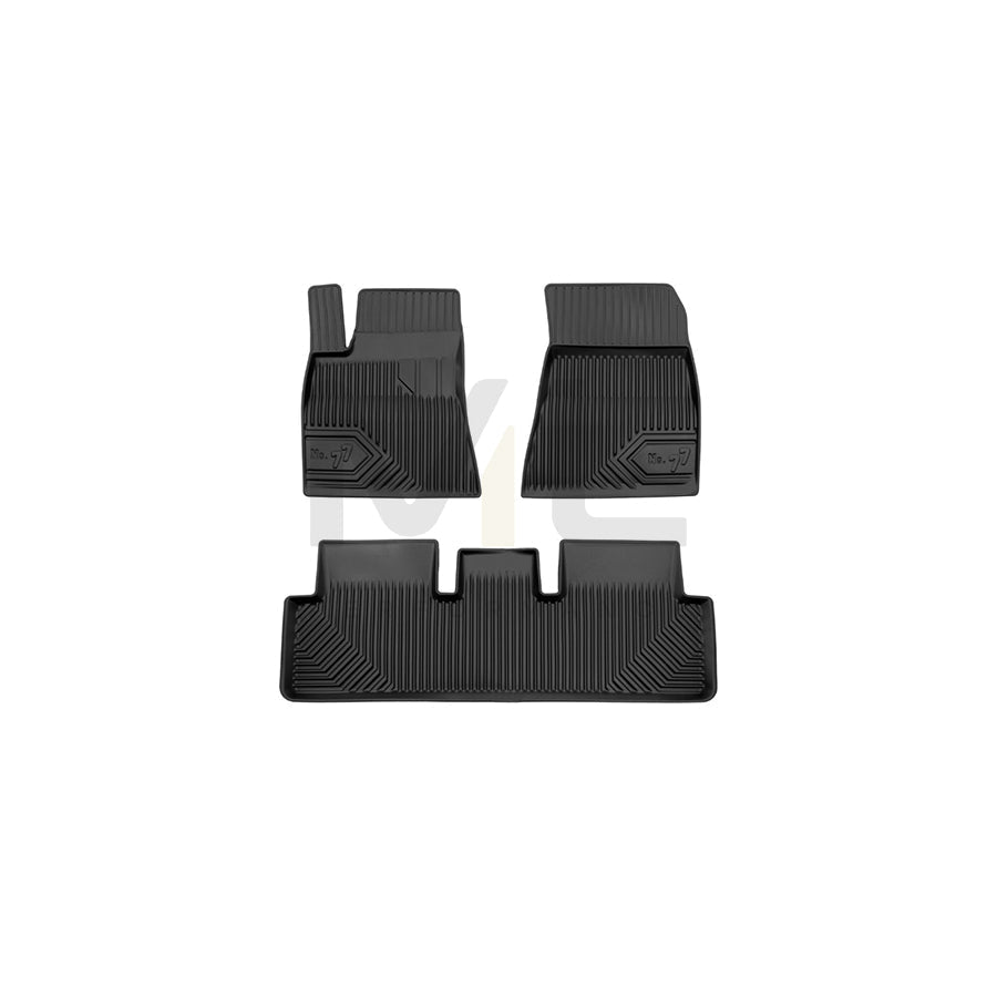 FROGUM Tailored, No.77 77408593 Floor mat set for TESLA Model 3 (5YJ3) Elastomer, Front and Rear, Quantity: 3, Black, (LHD)