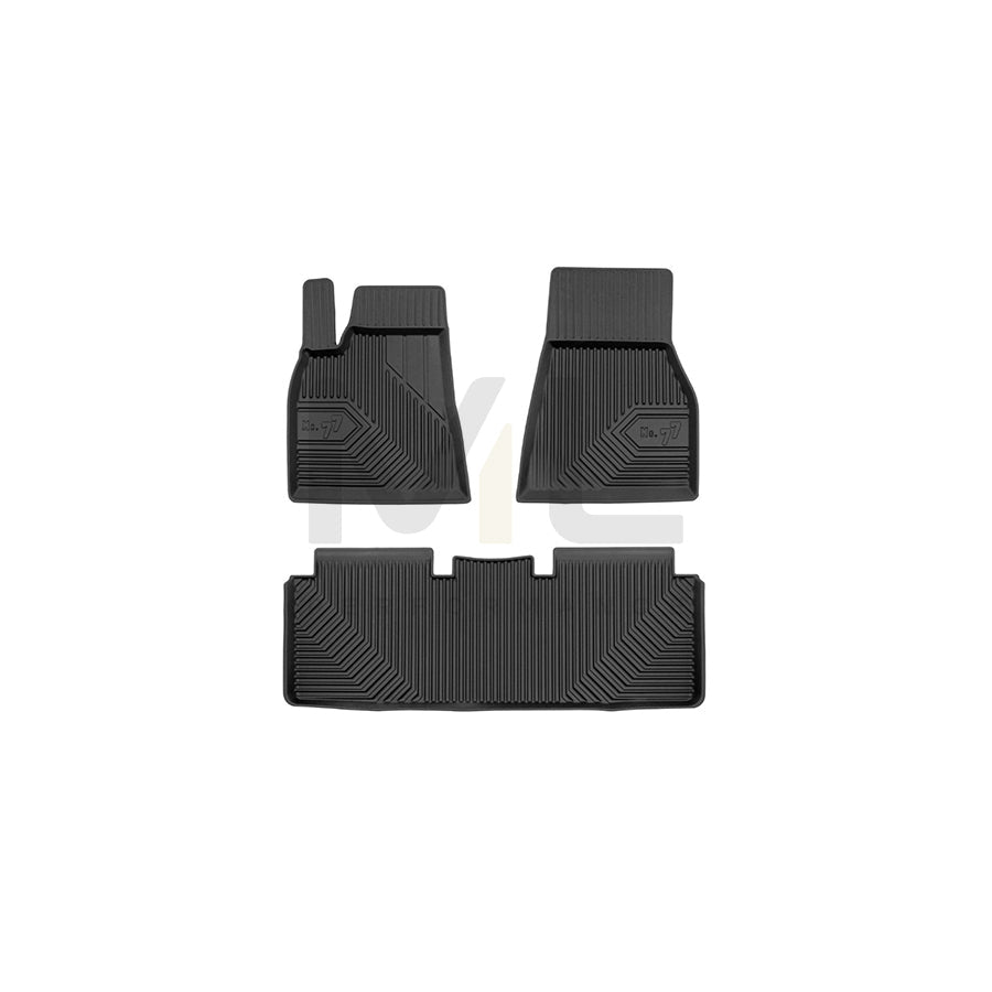 FROGUM Tailored, No.77 77408623 Floor mat set for TESLA Model S (5YJS) Elastomer, Front and Rear, Quantity: 3, Black, (LHD)