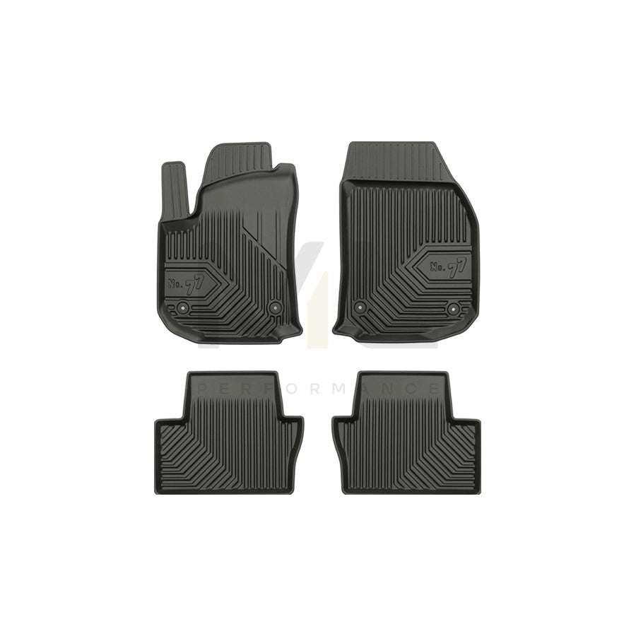 FROGUM Tailored, No.77 77408814 Floor mat set for OPEL Zafira B (A05) Elastomer, Front and Rear, Quantity: 4, Black, (LHD)