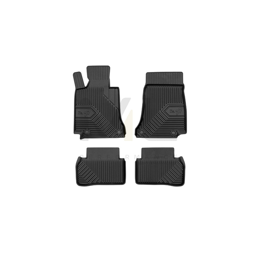 FROGUM Tailored, No.77 77409583 Floor mat set suitable for MERCEDES-BENZ C-Class Saloon (W205) Elastomer, Front and Rear, Quantity: 4, Black, (LHD)