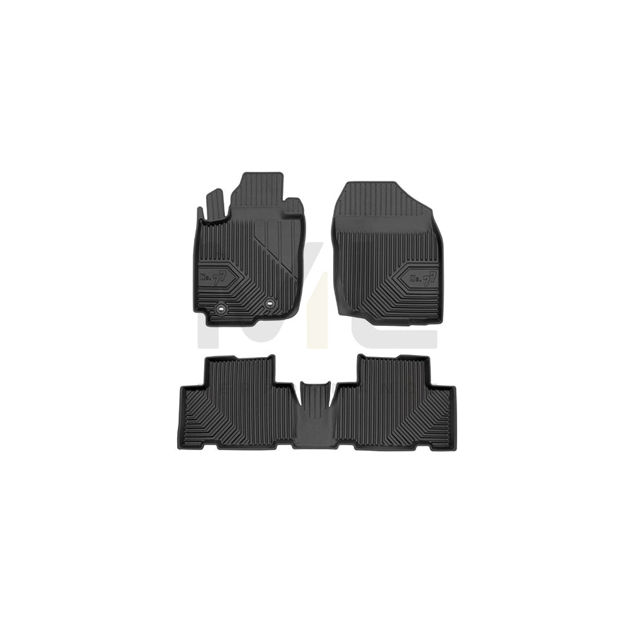 FROGUM Tailored, No.77 77409613 Floor mat set for SKODA Kamiq (NW4) Elastomer, Front and Rear, Quantity: 3, Black, (LHD)