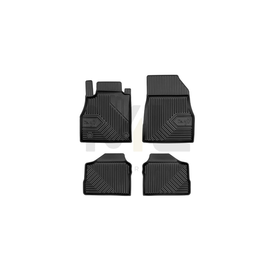FROGUM Tailored, No.77 77409620 Floor mat set for NISSAN Micra V Hatchback (K14) Elastomer, Front and Rear, Quantity: 4, Black, (LHD)