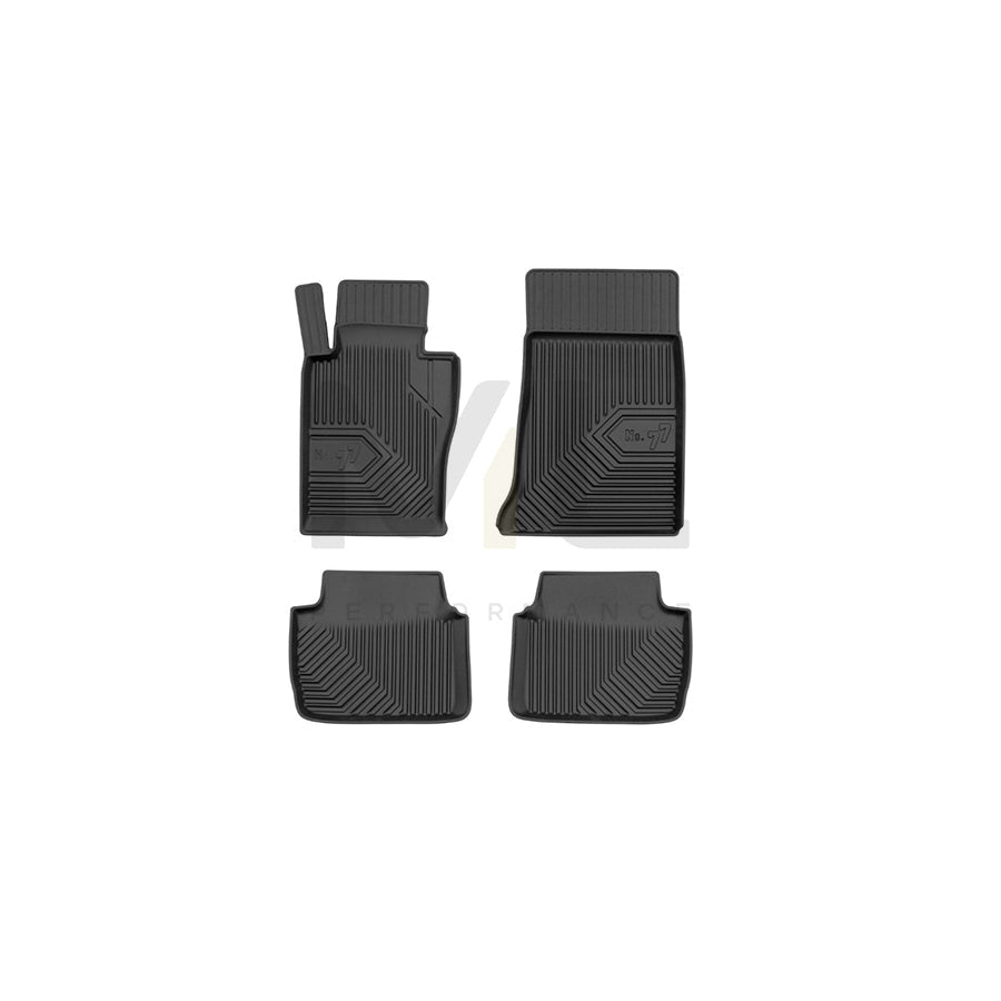 FROGUM Tailored, No.77 77409668 Floor mat set for BMW 3 Series Elastomer, Front and Rear, Quantity: 4, Black, (LHD)