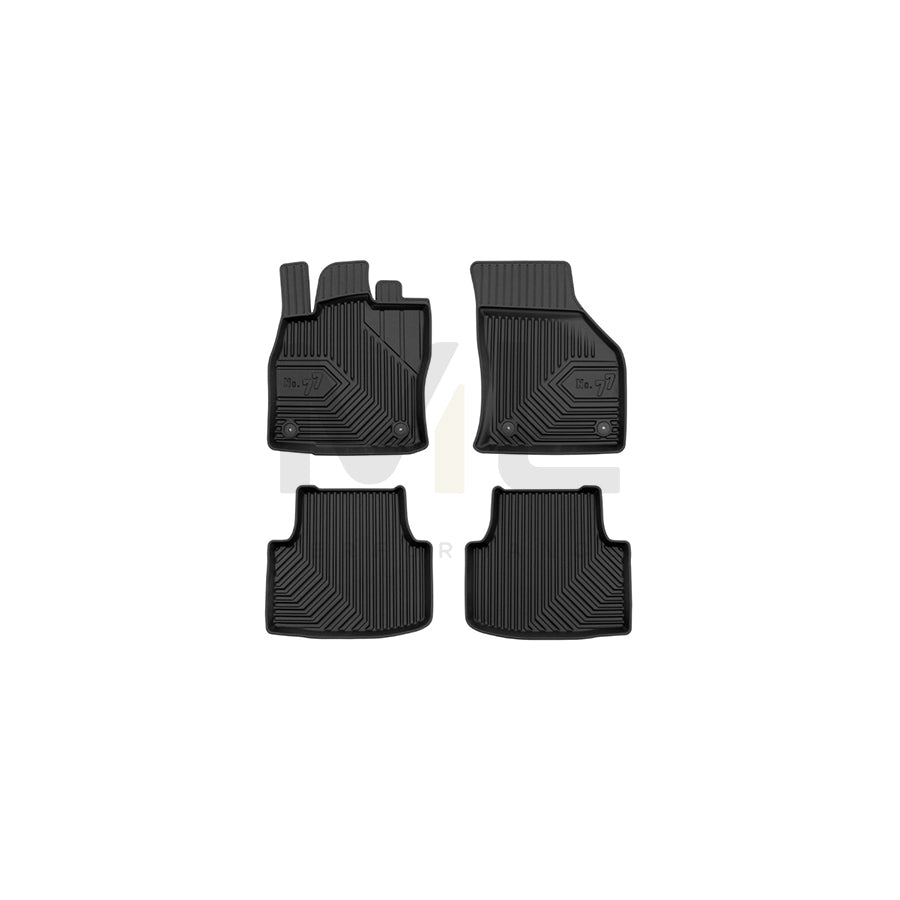 FROGUM Tailored, No.77 77409972 Floor mat set for SEAT LEON Elastomer, Front and Rear, Quantity: 4, Black, (LHD)