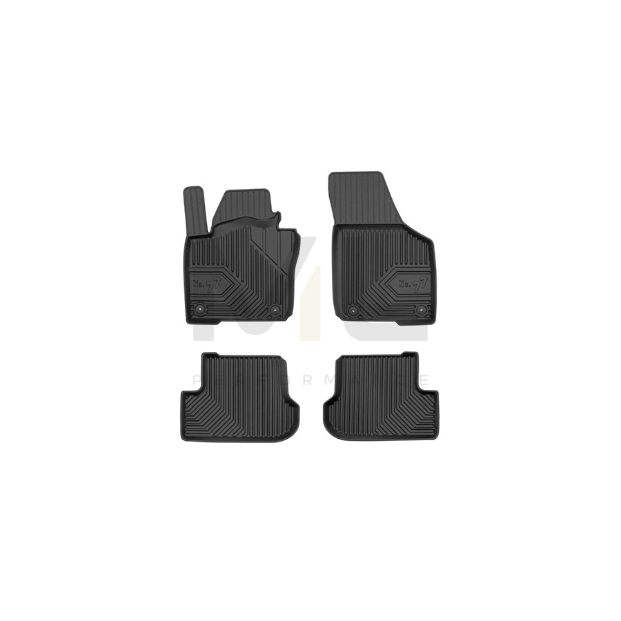FROGUM Tailored, No.77 77425262 Floor mat set for VW BEETLE Elastomer, Front and Rear, Quantity: 4, Black, (LHD)