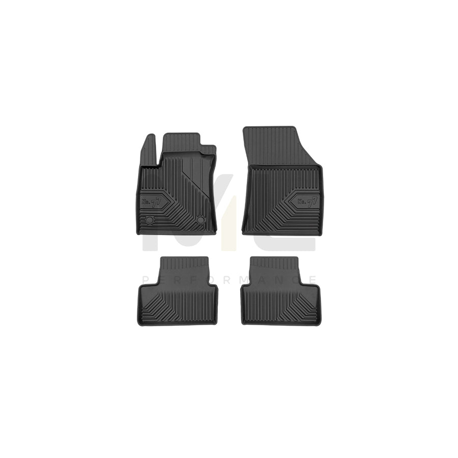 FROGUM Tailored, No.77 77425569 Floor mat set for RENAULT MEGANE Elastomer, Front and Rear, Quantity: 4, Black, (LHD)