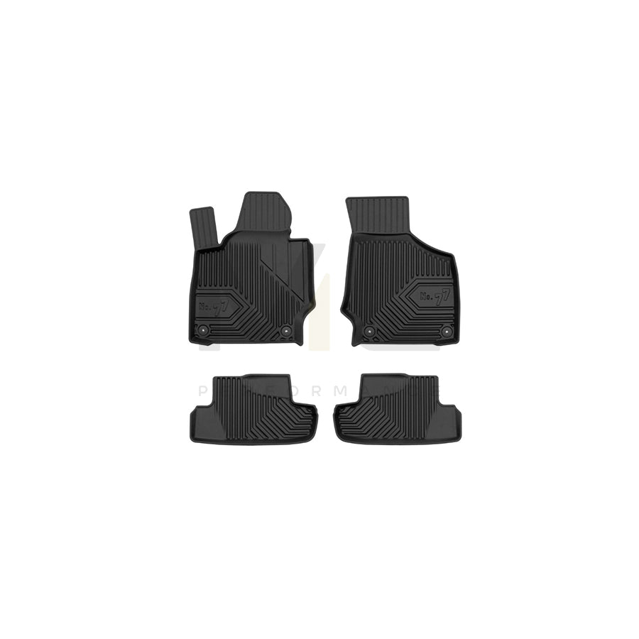 FROGUM Tailored, No.77 77425842 Floor mat set Elastomer, Front and Rear, Quantity: 4, Black, (LHD)