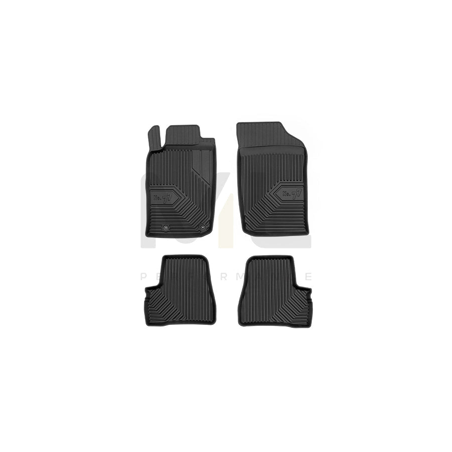 FROGUM Tailored, No.77 77426009 Floor mat set for PEUGEOT 206 Elastomer, Front and Rear, Quantity: 4, Black, (LHD)