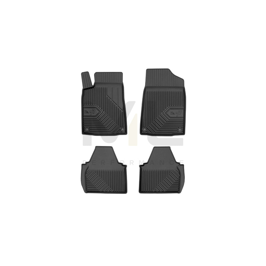 FROGUM Tailored, No.77 77426092 Floor mat set for PEUGEOT 607 Saloon Elastomer, Front and Rear, Quantity: 4, Black, (LHD)