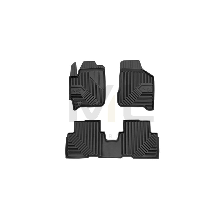 FROGUM Tailored, No.77 77426368 Floor mat set for KIA Carens I (FC) Elastomer, Front and Rear, Quantity: 3, Black, (LHD)