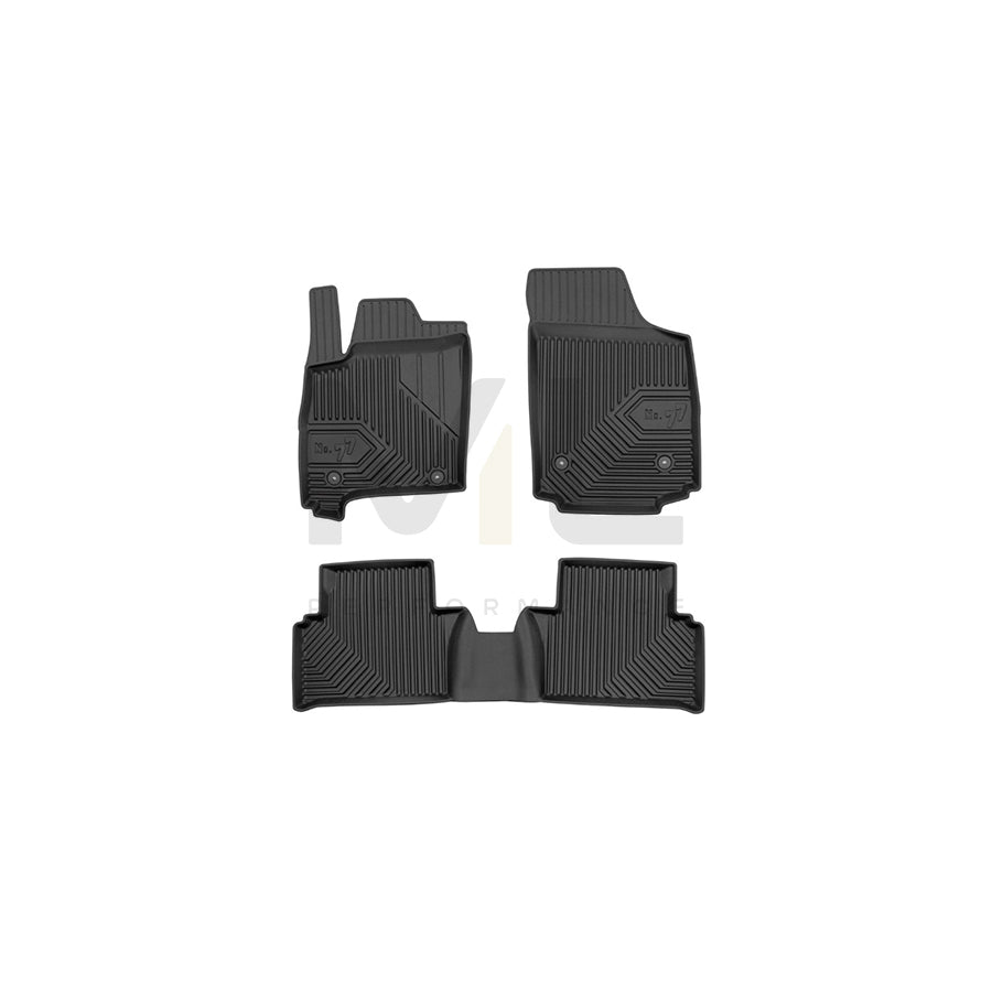 FROGUM Tailored, No.77 77426382 Floor mat set for OPEL Meriva A (X03) Elastomer, Front and Rear, Quantity: 3, Black, (LHD)