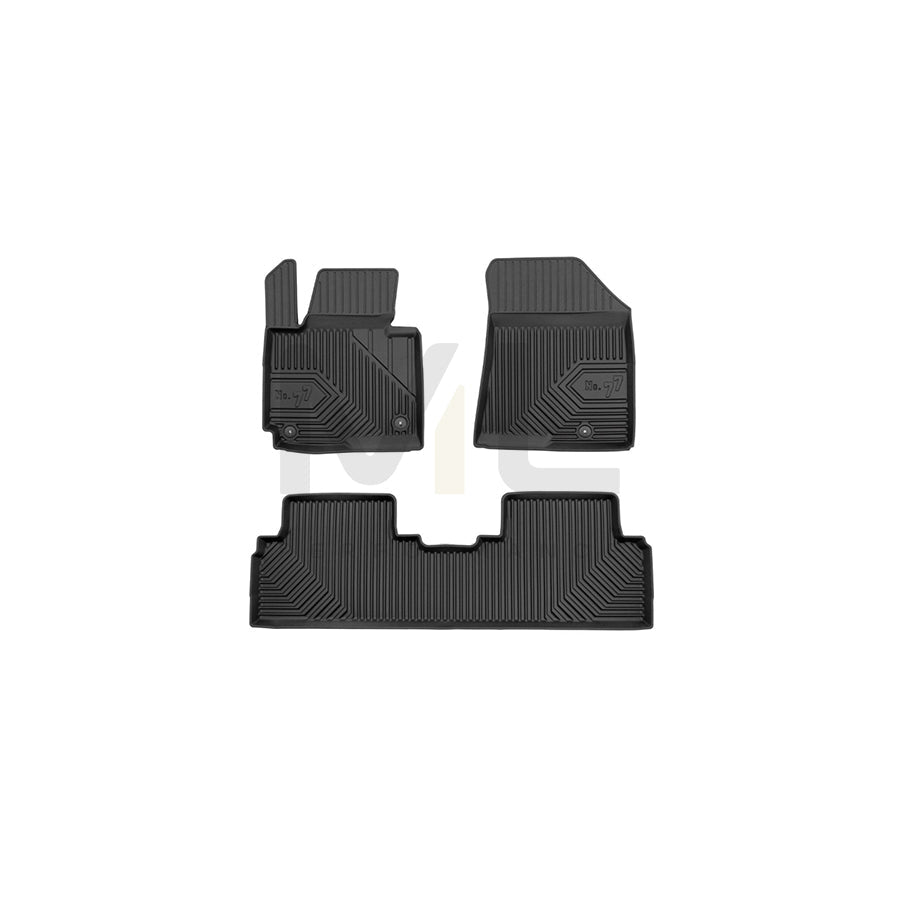 FROGUM Tailored, No.77 77426399 Floor mat set for KIA Carens IV (RP) Elastomer, Front and Rear, Quantity: 3, Black, (LHD)