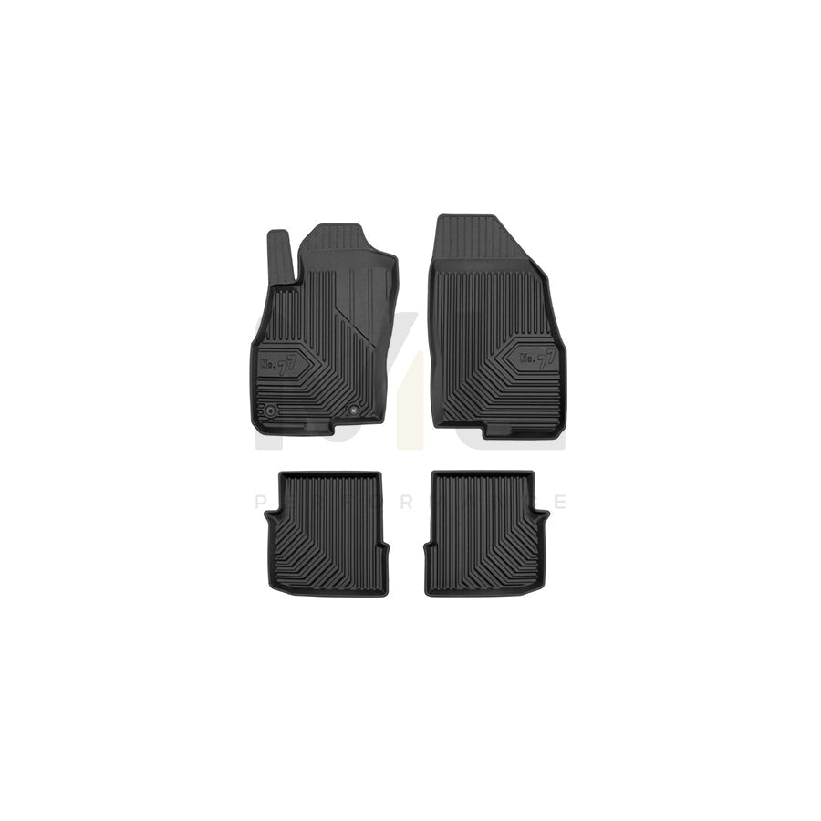 FROGUM Tailored, No.77 77426436 Floor mat set for FIAT Punto Evo Hatchback (199) Elastomer, Front and Rear, Quantity: 4, Black, (LHD)
