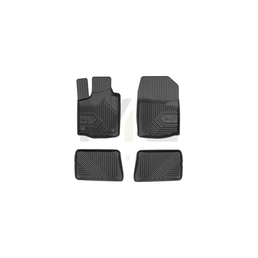 FROGUM Tailored, No.77 77426467 Floor mat set for RENAULT Twingo II Hatchback Elastomer, Front and Rear, Quantity: 4, Black, (LHD)