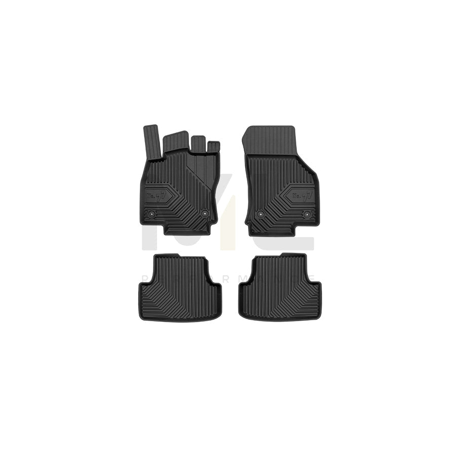 FROGUM Tailored, No.77 77426689 Floor mat set for VW Golf VIII Hatchback (CD1) Elastomer, Front and Rear, Quantity: 4, Black, (LHD)